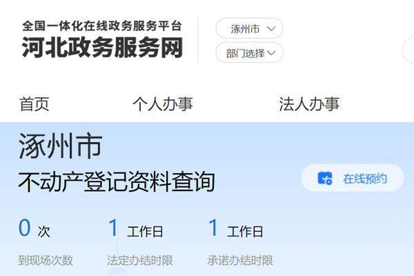涿州市不动产登记资料查询网