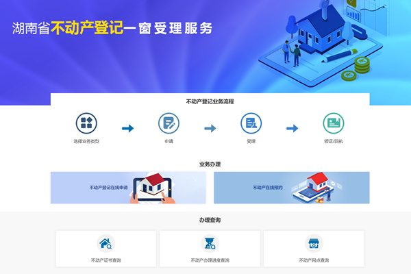 湖南省不动产登记业务流程系统