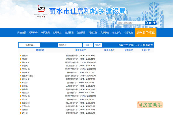 丽水市商品房预售许可证查询网