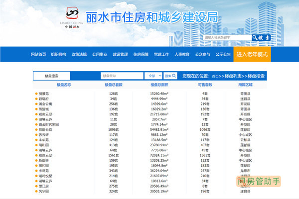 丽水建设局官网查房屋备案价系统