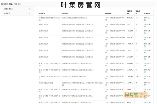 叶集房管网