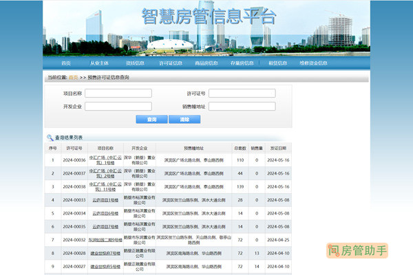 鹤壁市商品房预售许可证查询网