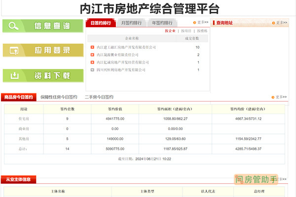 内江市房地产综合管理平台