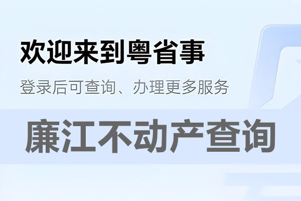 粤省事廉江市不动产查询网