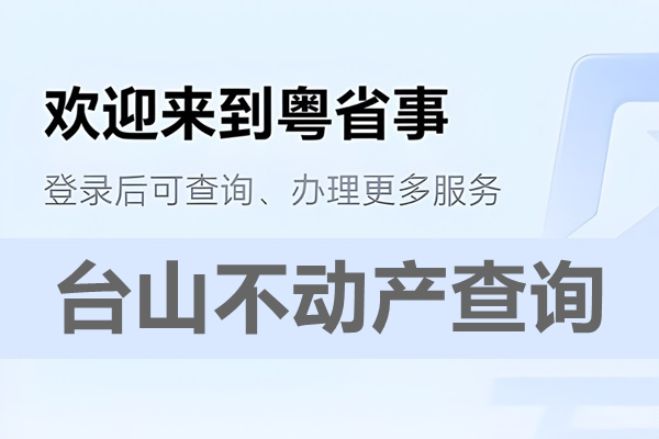 粤省事台山市不动产查询网