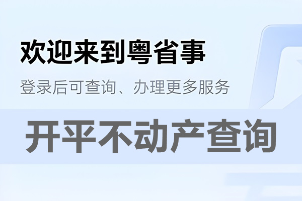 粤省事开平市不动产查询网